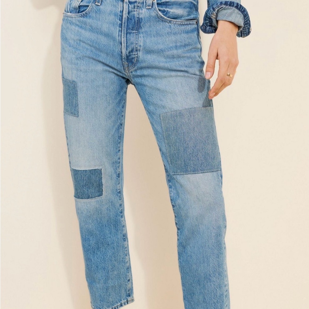 Edwin- Kali Patchwork Ankle Jeans - image 2